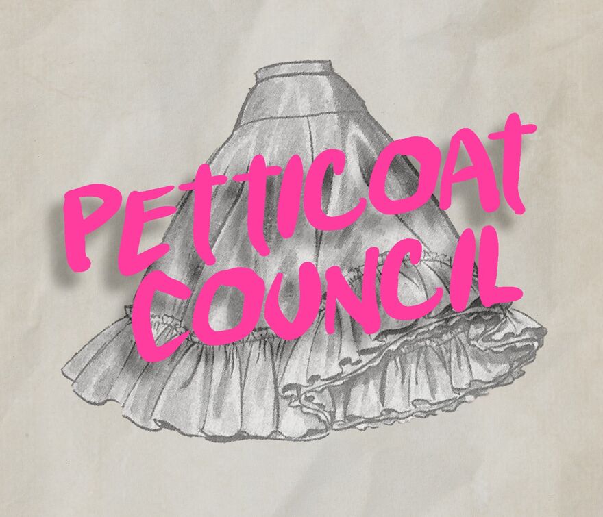 Petticoat Council Logo, text says 