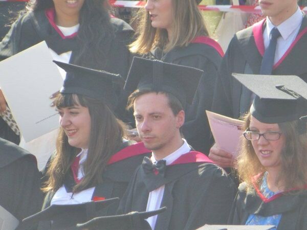 Group of students graduating 